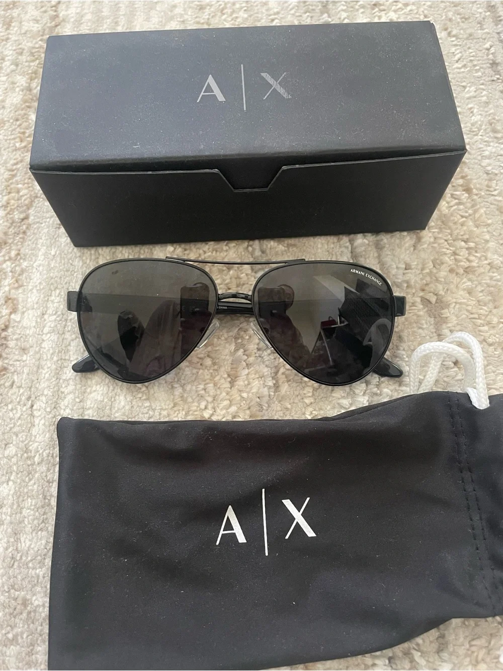 Armani Exchange sunglasses men pilot unisex authentic